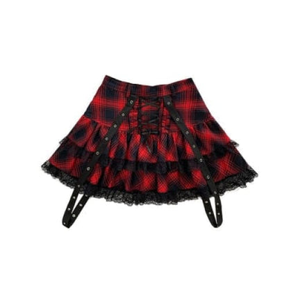 [Clearance] Harajuku Style Girls Blue Plaid High Waist Pleated Skirts Suit EG247 - Egirldoll