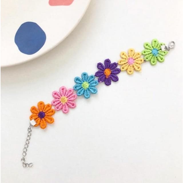 Colorful Daisy Flower Choker - Egirldoll