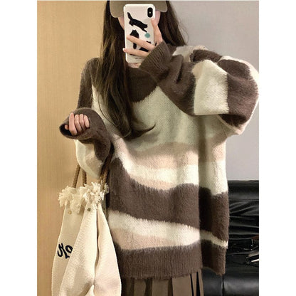 Comfy Fashion Beige Sweater Pleated Skirt Set EG594 - Egirldoll