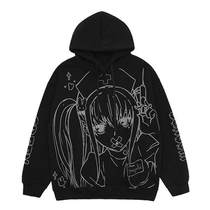 Comic Print Hooded Sweater EG16051 - Egirldoll