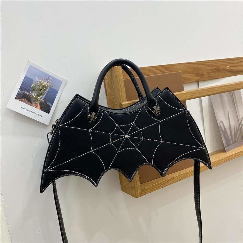 Cool Black Spider Web Bat Shoulder Hand Bag SP16090 - Egirldoll