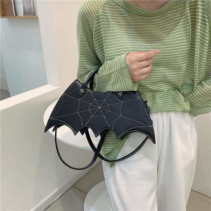 Cool Black Spider Web Bat Shoulder Hand Bag SP16090 - Egirldoll