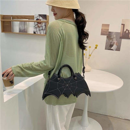 Cool Black Spider Web Bat Shoulder Hand Bag SP16090 - Egirldoll