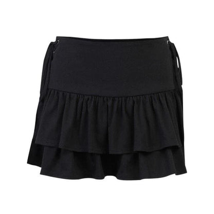 Cool Gothic Ruffle Lace Mini Skirt EG406 - Egirldoll