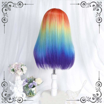 Cool Rainbow Style Long Straight Kawaii Wig EG17138 - Egirldoll