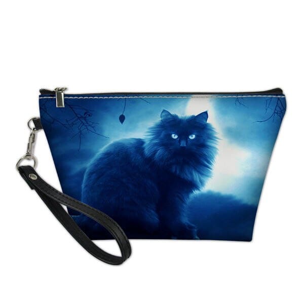 Cosmetic Zipper Cute Gothic Cats Cartoon PU Leather Makeup Bags BE448 - Egirldoll