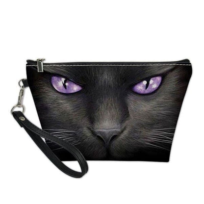 Cosmetic Zipper Cute Gothic Cats Cartoon PU Leather Makeup Bags BE448 - Egirldoll