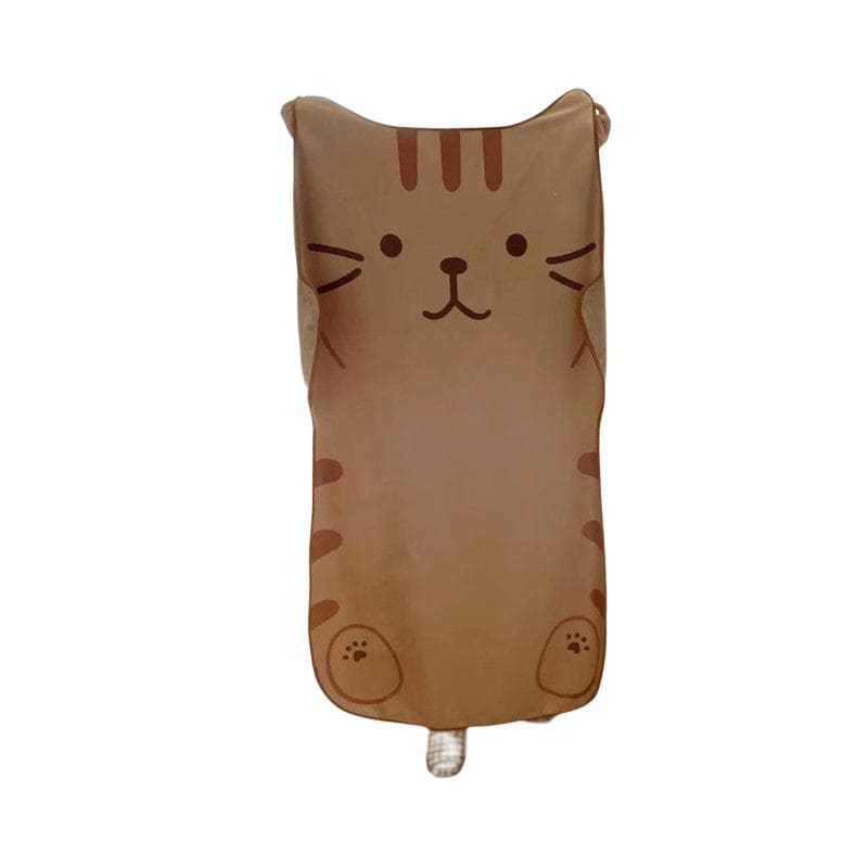 Cute Brown Kawaii Happy Cat Blanket ON77 - Egirldoll
