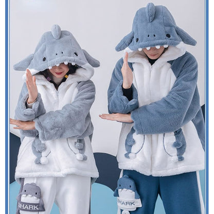 Cute Cartoon Shark Zipper Hoodie ON266 - Egirldoll