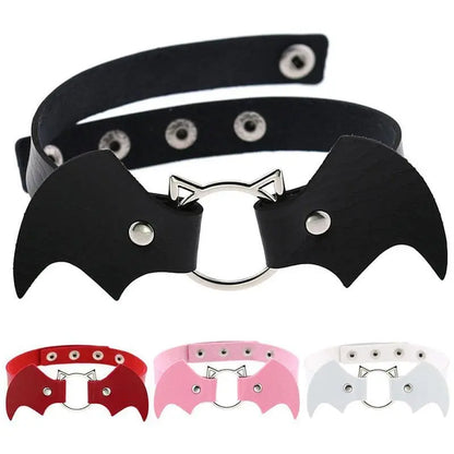 Cute Cat Punk Bat Wings Collar Necklace EG14579 - Egirldoll