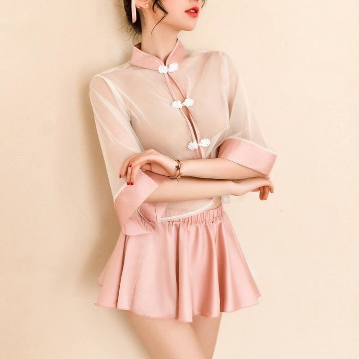 Cute Cheongsam Babydoll Elegant Mini Chinese Qipao Uniforms EG15681 - Egirldoll
