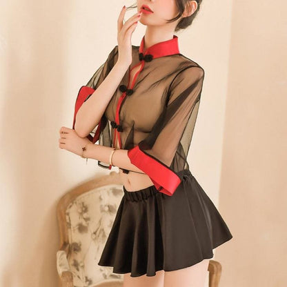 Cute Cheongsam Babydoll Elegant Mini Chinese Qipao Uniforms EG15681 - Egirldoll