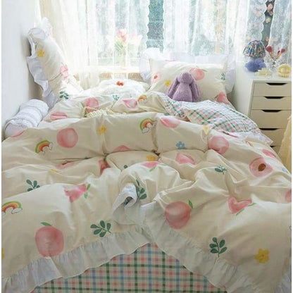 Cute Comfy Dreams Kawaii Peach Bedding Set SS1627 - Egirldoll