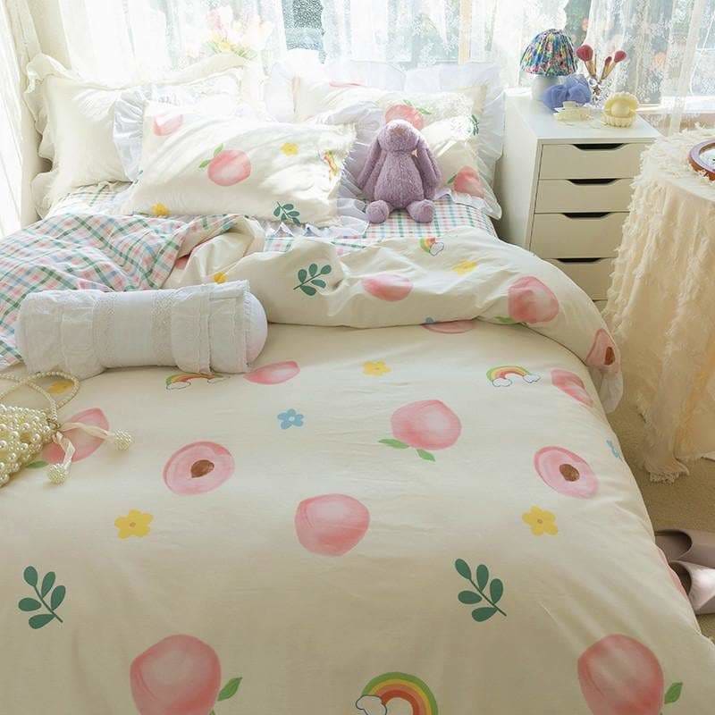 Cute Comfy Dreams Kawaii Peach Bedding Set SS1627 - Egirldoll