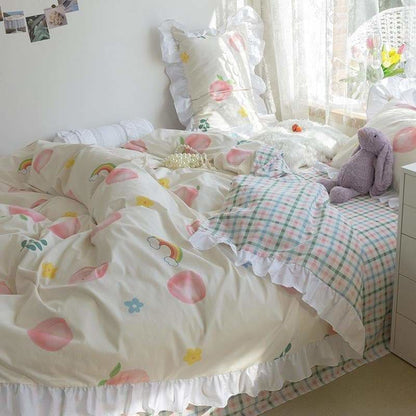 Cute Comfy Dreams Kawaii Peach Bedding Set SS1627 - Egirldoll