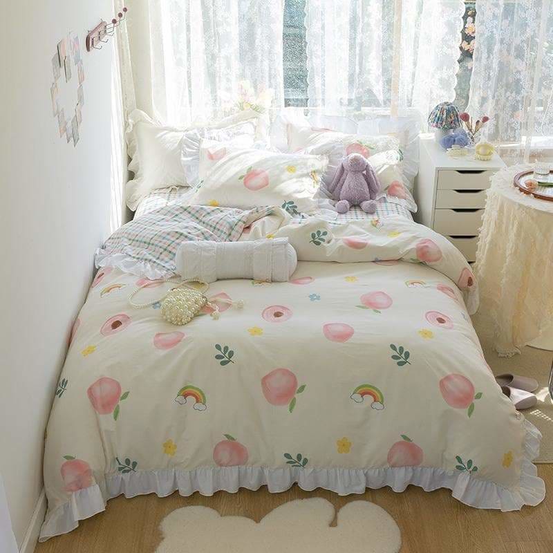 Cute Comfy Dreams Kawaii Peach Bedding Set SS1627 - Egirldoll