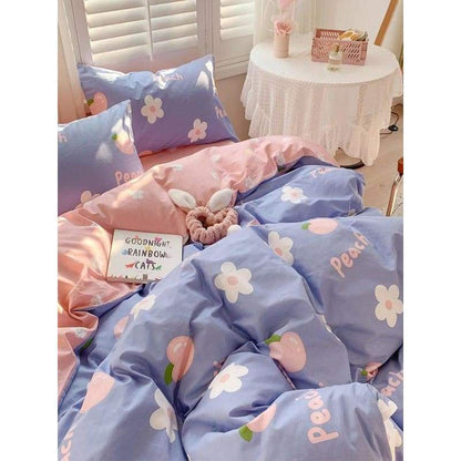 Cute Comfy Pastel Pink Blue Pretty Flowers Bedding Set EG16901 - Egirldoll