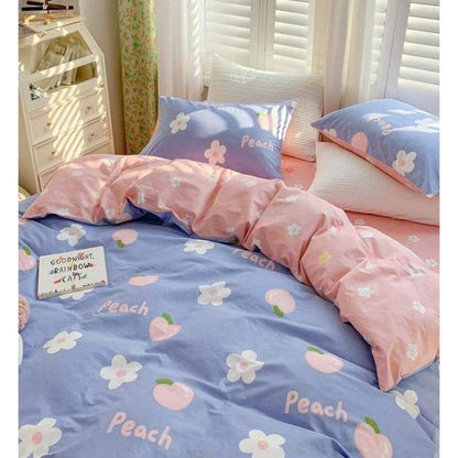 Cute Comfy Pastel Pink Blue Pretty Flowers Bedding Set EG16901 - Egirldoll