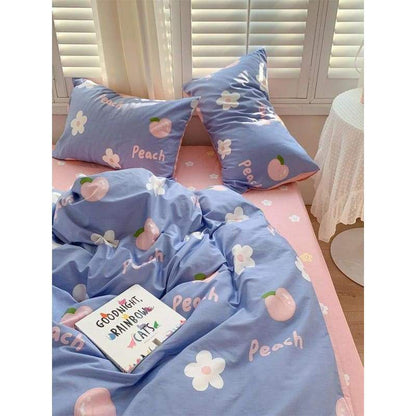 Cute Comfy Pastel Pink Blue Pretty Flowers Bedding Set EG16901 - Egirldoll