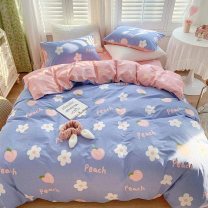 Cute Comfy Pastel Pink Blue Pretty Flowers Bedding Set EG16901 - Egirldoll