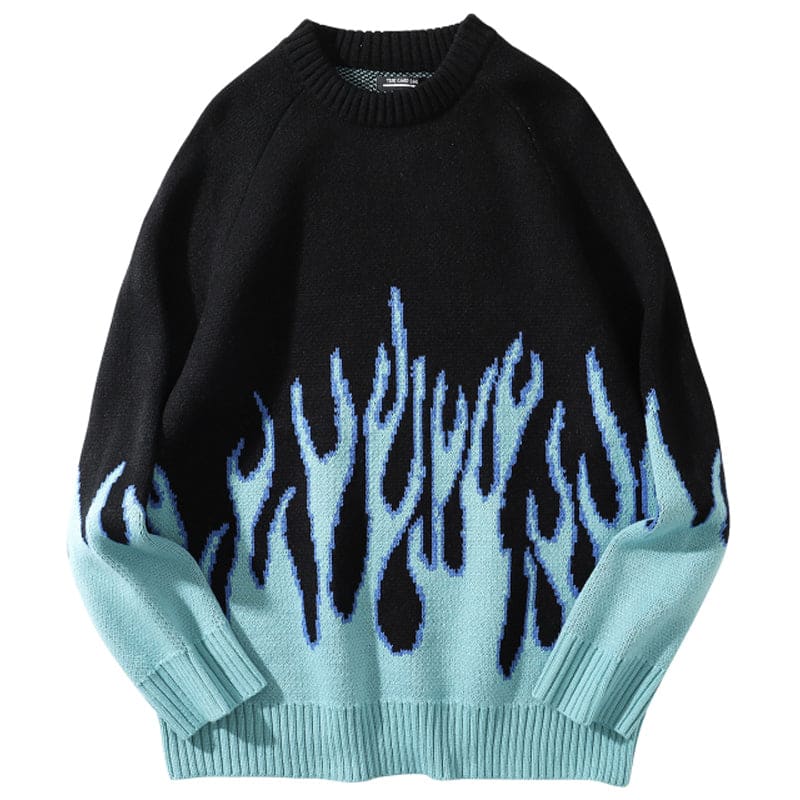 Cute Couple Flames Print Sweater ON257 - Egirldoll
