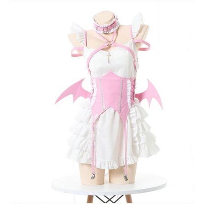 Cute Devil Wings Black Pink Dress ON227 - Egirldoll