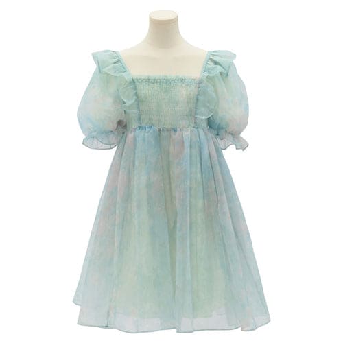 Cute Dreamy Girly Ocean Blue Ruffles Dress ON623 - Green