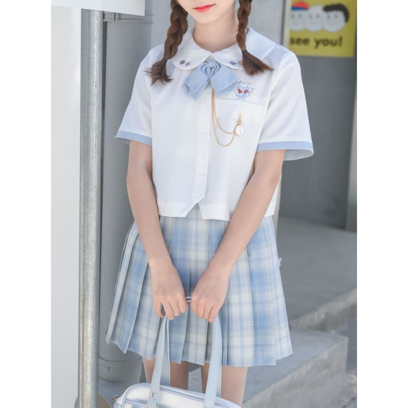 Cute Kawaii Alice in Wonderland Crop Blouse SS1316 - Egirldoll