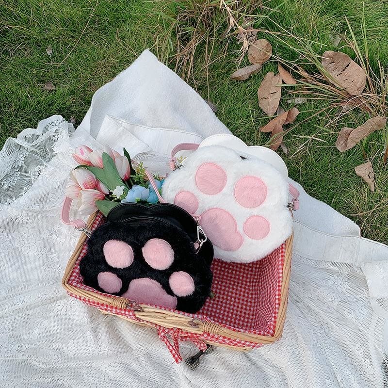 Cute Kawaii Cat Paws Shoulder Fluffy Bags ON116 - Egirldoll