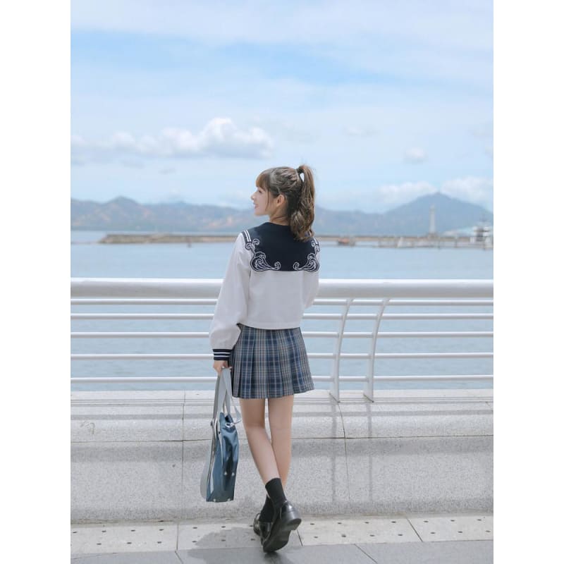 Cute Kawaii Mazarine Jk Uniform Sailor Blouse SS1413 - Egirldoll