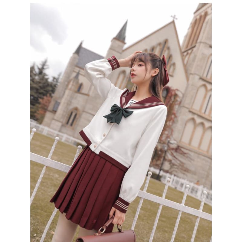 Cute Kawaii Merry Xmas Jk Uniform Sailor Blouse SS1377 - Egirldoll