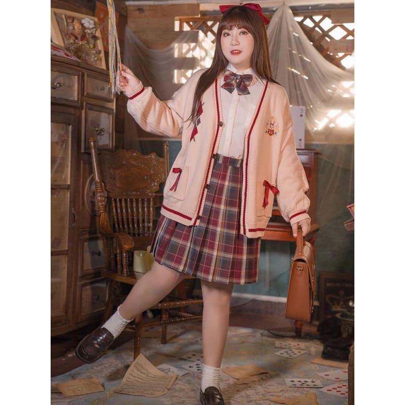 Cute Kawaii Snow Rabbit Skirt & Bow Tie SS1401 - Egirldoll