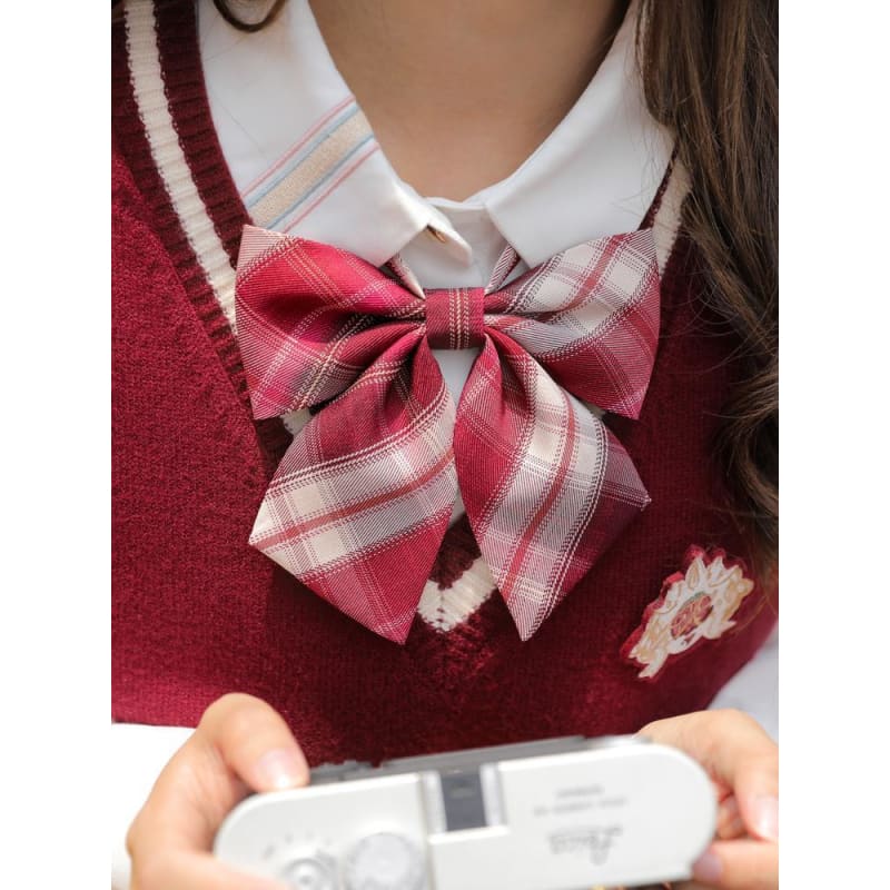 Cute Kawaii Strawberry Jam Jk Uniform Bow ties & Tie SS1370 - Egirldoll