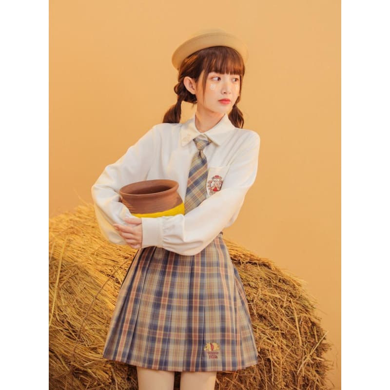 Cute Kawaii Winnie the Pooh Jk Uniform Shirts SS1379 - Egirldoll