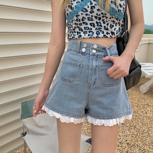 Cute Lace Denim Shorts SS1645 - Egirldoll