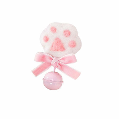 Cute Lolita Cat Paws Bowknot Bells Hair Clip Brooch SP15980 - Egirldoll