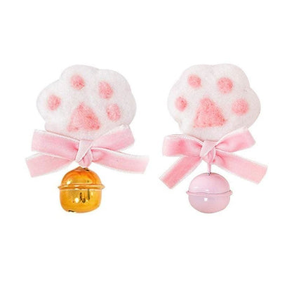 Cute Lolita Cat Paws Bowknot Bells Hair Clip Brooch SP15980 - Egirldoll