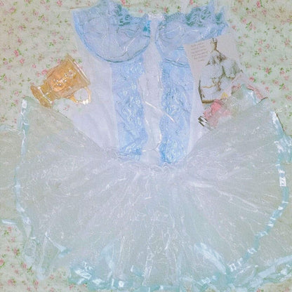 Cute Pastel Fairy Sweet Suspender Lace Dress EG17030 - Egirldoll