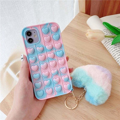 Cute Pastel Love Hearts Phone Case for iphone7/7plus/8/8P/X/XS/XR/XS Max/11/11 pro/11 pro - Egirldoll