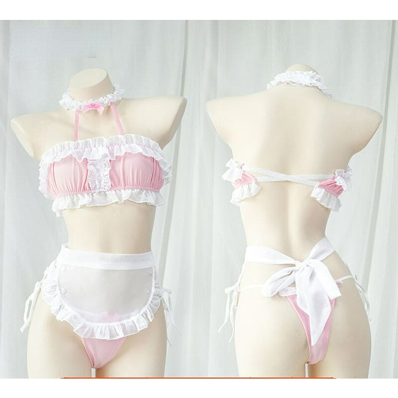 Cute Pastel Pink Maid Outfit Lingerie ON486 - Pink / One