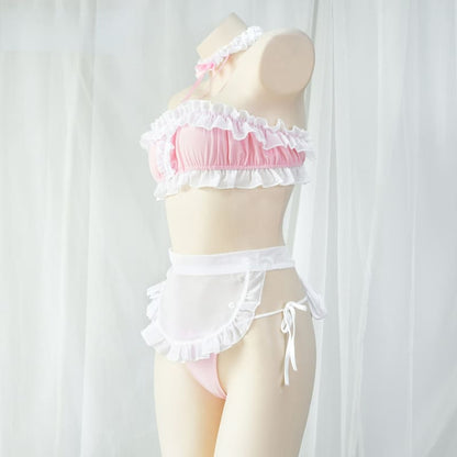 Cute Pastel Pink Maid Outfit Lingerie ON486 - Pink / One