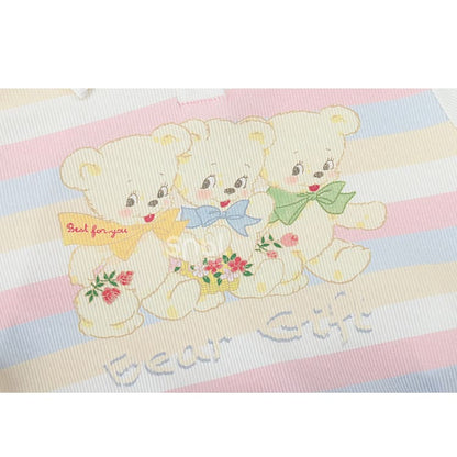 Cute Pastel Rainbow White Bears T-shirt ON629 - T-shirt