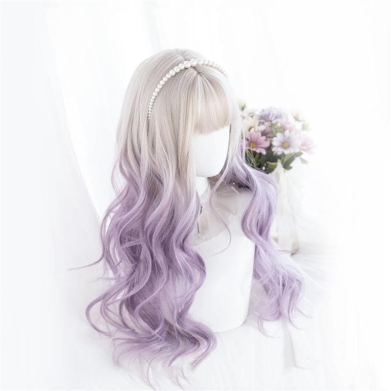 Cute Pastel Silver Light Purple Curly Princess Lolita Wig SP16063 - Egirldoll