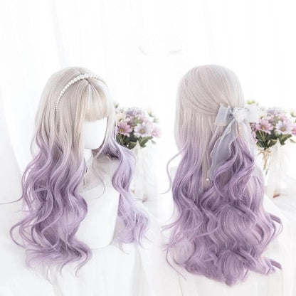 Cute Pastel Silver Light Purple Curly Princess Lolita Wig SP16063 - Egirldoll