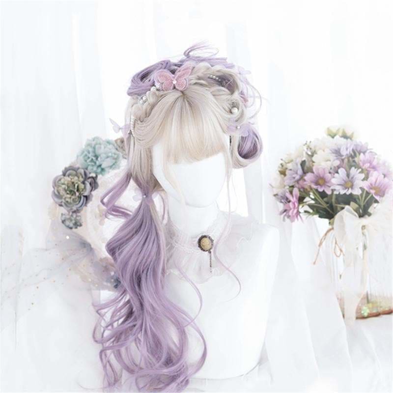 Cute Pastel Silver Light Purple Curly Princess Lolita Wig SP16063 - Egirldoll