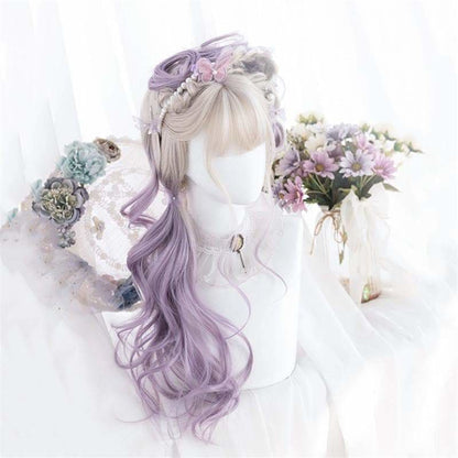 Cute Pastel Silver Light Purple Curly Princess Lolita Wig SP16063 - Egirldoll