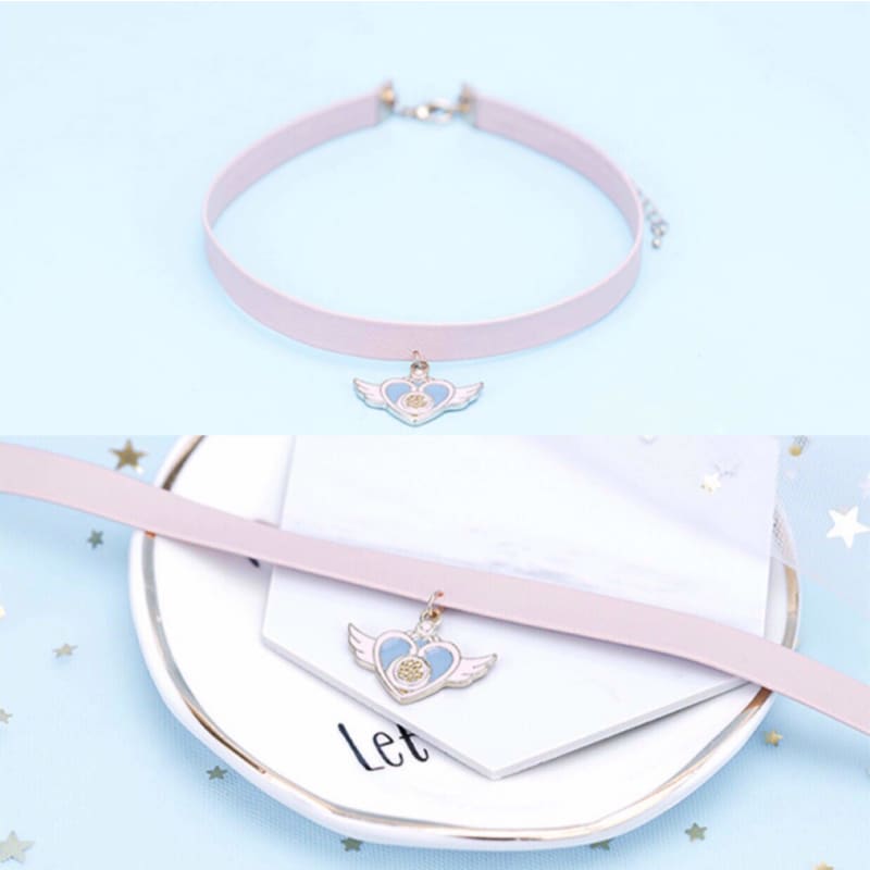 Cute Pink Sailor Moon Anime Chocker Necklace SP16301 - Egirldoll