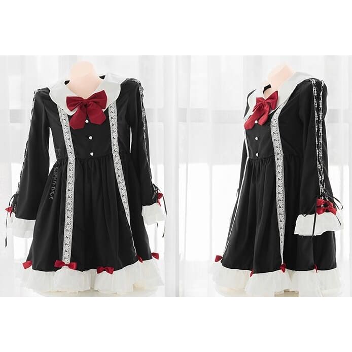 Cute Red Bows Maid Dress EE0955 - Egirldoll