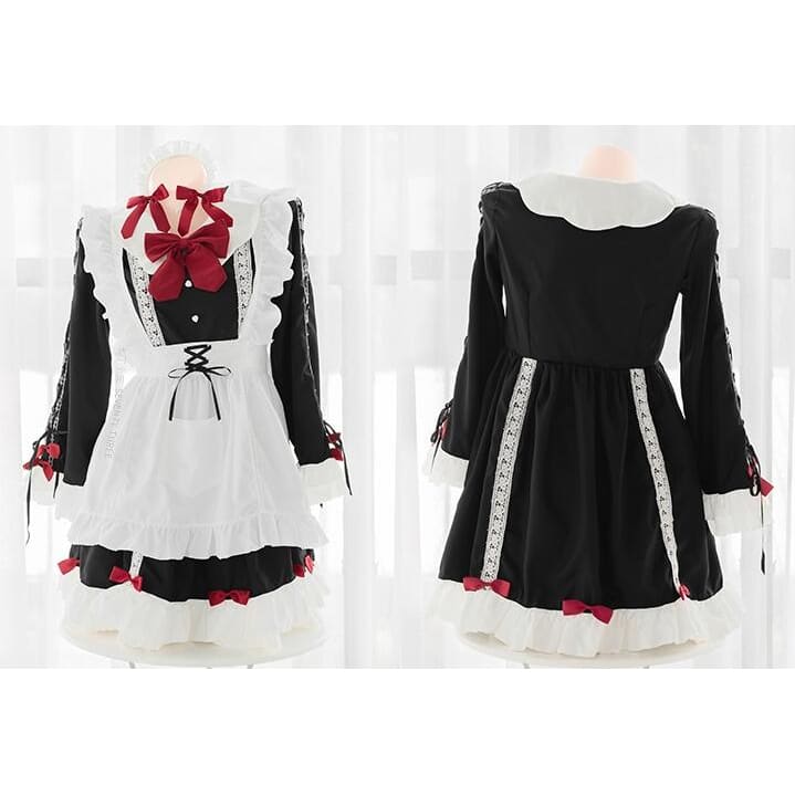 Cute Red Bows Maid Dress EE0955 - Egirldoll