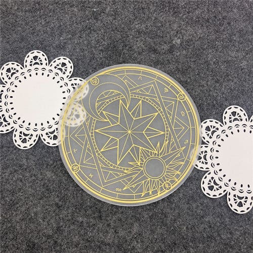 Cute Sakura Magic Circle Black Transparent Cutting Mat ON314 - Egirldoll